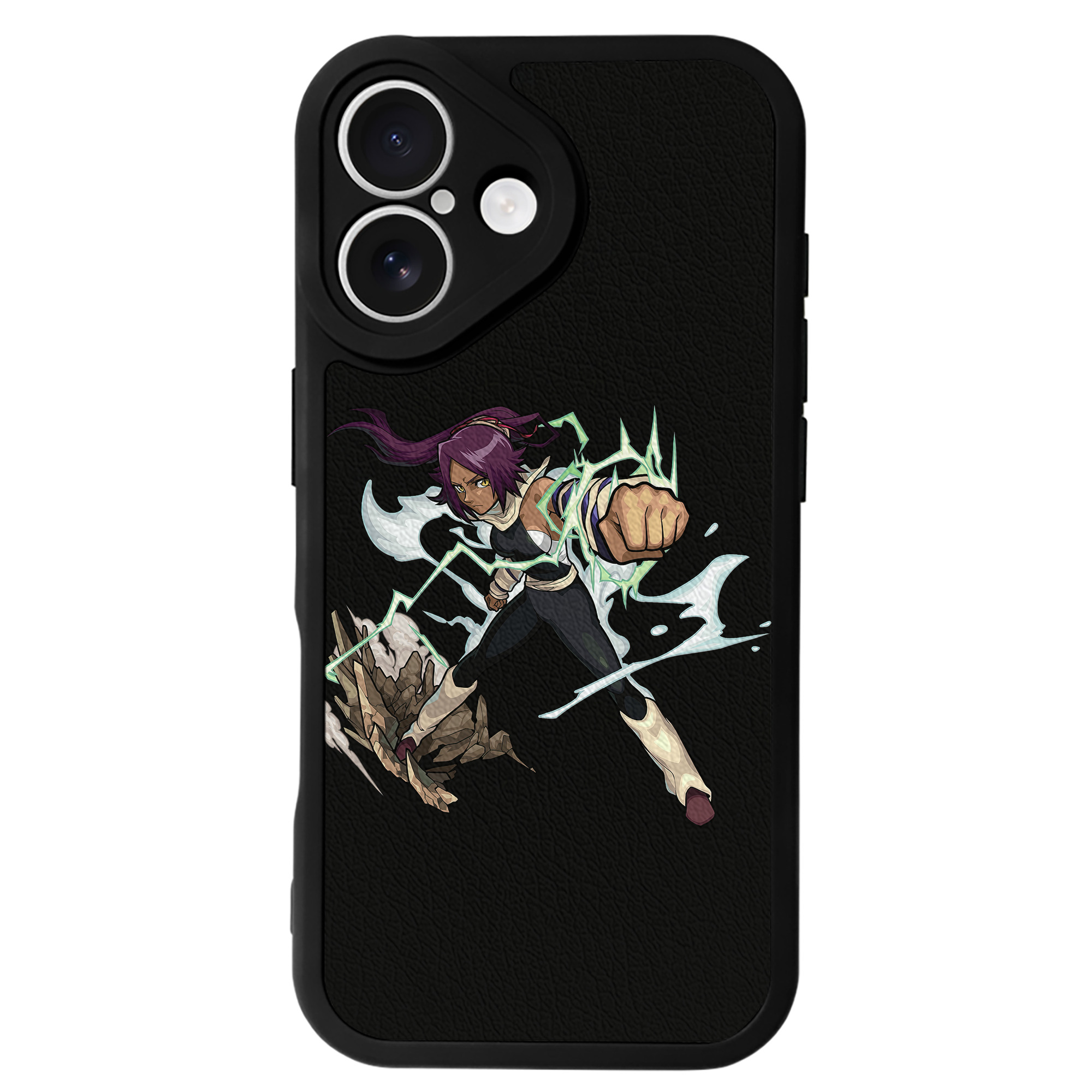 （画像用） ブリーチ 四楓院 夜一（しほういん よるいち） BLEACH Shihouin Yoruichi 【iPhone 16シリーズ対応】シリコンスマホケース（レザー調） 材質：シリコン